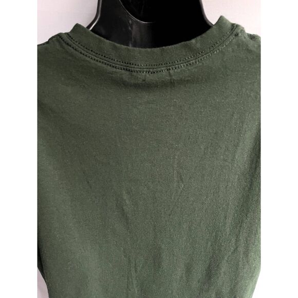 For the Health H*es Olive Green 100% Cotton T Shirt XL Short Sleeve Fitness Gym - Picture 6 of 9